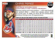 Load image into Gallery viewer, 2010 Topps Update Chris Perez US-254 Cleveland Indians
