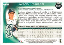 Load image into Gallery viewer, 2010 Topps Update Jason Vargas US-261 Seattle Mariners
