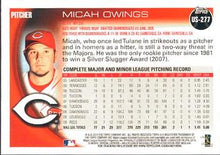 Load image into Gallery viewer, 2010 Topps Update Micah Owings US-277 Cincinnati Reds
