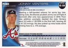 Load image into Gallery viewer, 2010 Topps Update Jonny Venters RC US-288 Atlanta Braves
