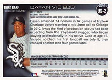 Load image into Gallery viewer, 2010 Topps Update Dayan Viciedo RC US-2 Chicago White Sox
