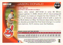 Load image into Gallery viewer, 2010 Topps Update Jason Donald RC US-321 Cleveland Indians
