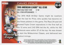 Load image into Gallery viewer, 2010 Topps Update David Price AS US-45 Tampa Bay Rays
