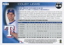 Load image into Gallery viewer, 2010 Topps Update Colby Lewis US-46 Texas Rangers
