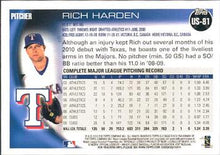 Load image into Gallery viewer, 2010 Topps Update Rich Harden US-81 Texas Rangers
