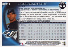 Load image into Gallery viewer, 2010 Topps Update Jose Bautista US-99 Toronto Blue Jays
