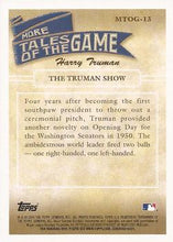 Load image into Gallery viewer, 2010 Topps More Tales of the Game #MTOG-13 &quot;The Truman Show&quot;
