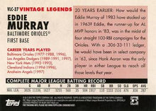Load image into Gallery viewer, 2010 Topps Vintage Legends #VLC-37 Eddie Murray Baltimore Orioles
