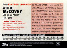 Load image into Gallery viewer, 2010 Topps Vintage Legends #VLC-48 Willie McCovey San Diego Padres
