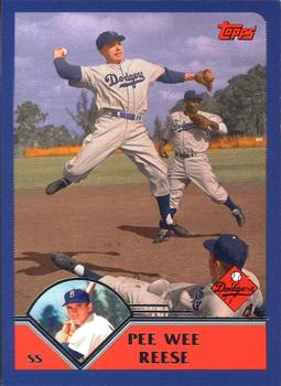 2010 Topps Vintage Legends #VLC-44 Pee Wee Reese Brooklyn Dodgers, Los Angeles Dodgers