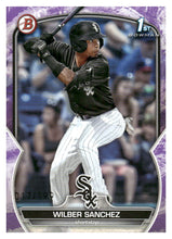 Load image into Gallery viewer, 2023 Bowman #BP-6 Wilber Sanchez Prospects Purple #/250
