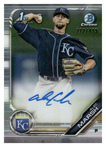 2019 Bowman Draft #CDA-AMA Alec Marsh Chrome Draft Pick Auto Refractor #/499