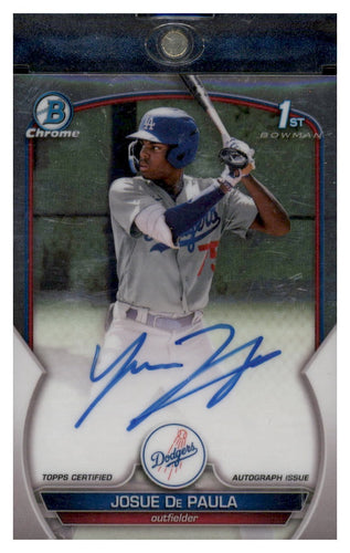 2023 Bowman #CPA-JDE Josue De Paula Chrome Prospect Autographs