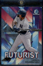 Load image into Gallery viewer, 2021 Bowman #FUT-JD Jasson Dominguez Futurist Aqua Refractor #/125
