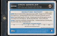 Load image into Gallery viewer, 2009 Bowman Draft Prospects Chrome Blue Refractor /150 Zack Wheeler #BDPP86 Auto
