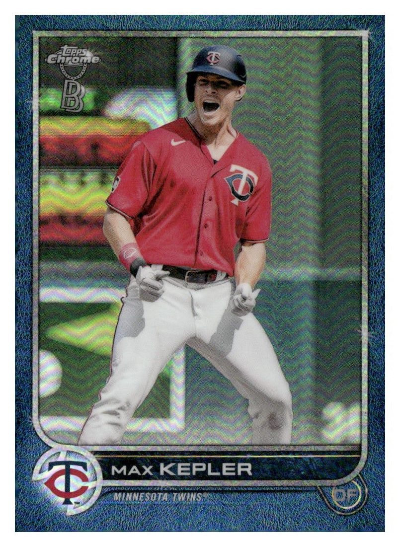 2022 Topps Chrome #58 Max Kepler Blue Wave Refractor #/75