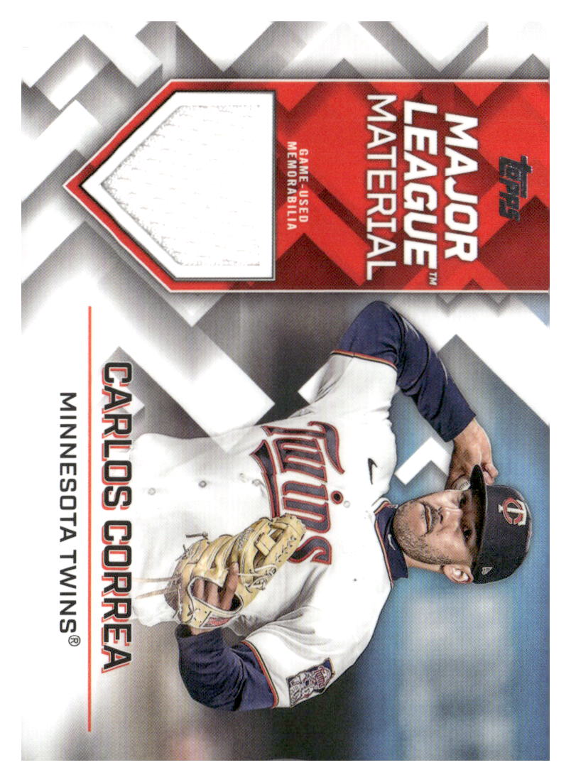 2022 Topps Update #MLM-CC Carlos Correa Major League Material Relics