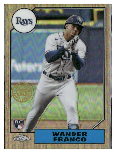 2022 Topps Chrome #87BC-13 Wander Franco 1987 Topps Baseball 35th Anniversary