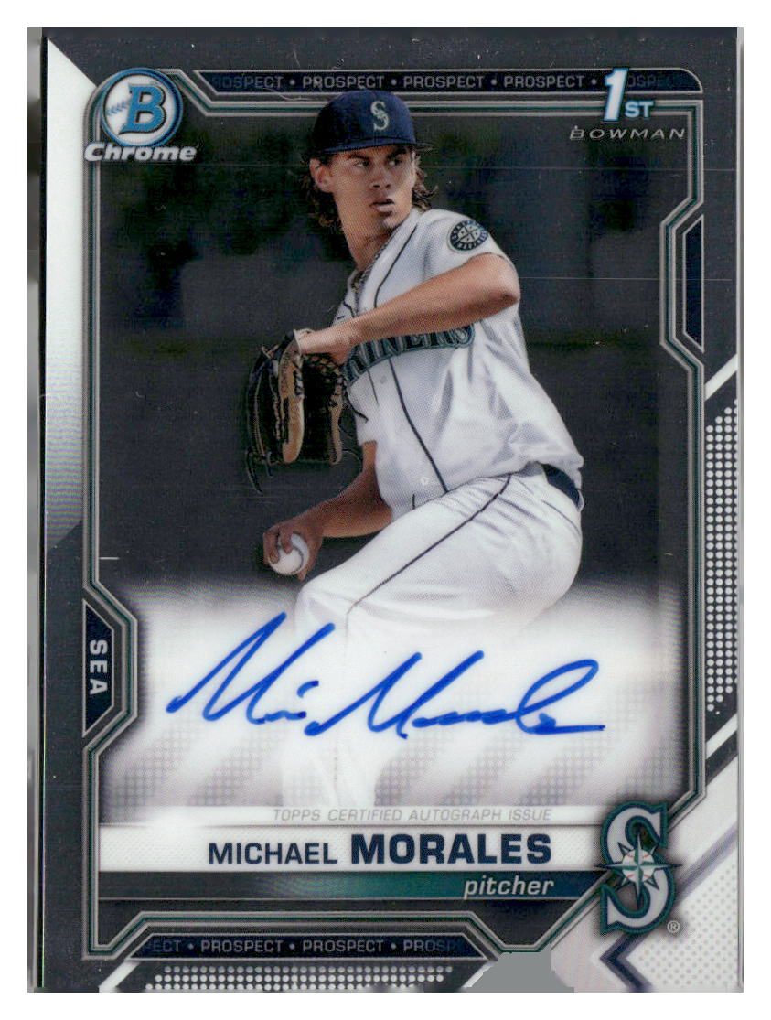 2021 Bowman Draft #CDA-MMO Michael Morales Chrome Draft Pick Autographs