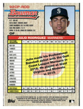 Load image into Gallery viewer, 2020 Bowman Heritage #92CP-ROD Julio Rodriguez Chrome Prospects
