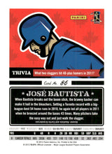 Load image into Gallery viewer, 2012 Panini Triple Play #86 Jose Bautista
