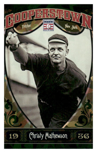 2013 Panini Cooperstown #4 Christy Mathewson Green Crystal