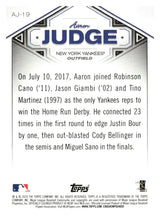 Load image into Gallery viewer, 2019 Topps #AJ-19 Aaron Judge Aaron Judge Star Player Highlights
