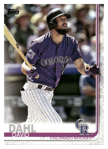 2019 Topps #601 David Dahl Rainbow Foil