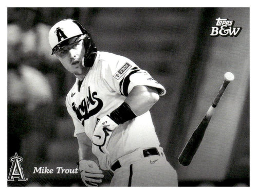 2023 Topps Black & White #77 Mike Trout