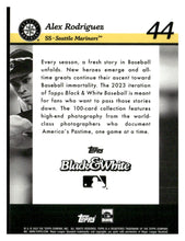 将图片加载到图库查看器，2023 Topps Black &amp; White #44 Alex Rodriguez
