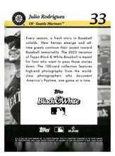 Load image into Gallery viewer, 2023 Topps Black &amp; White #33 Julio Rodríguez
