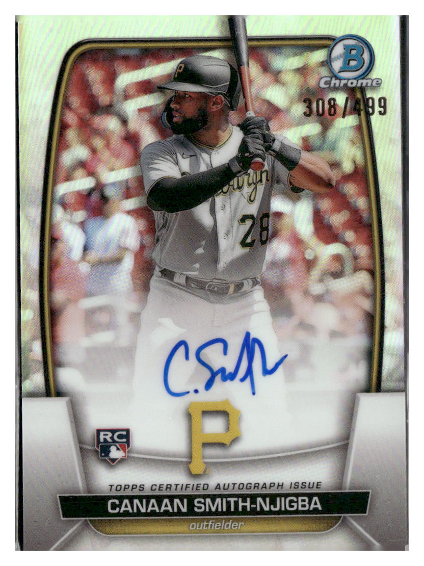 2023 Bowman #CRA-CS Canaan Smith-Njigba Chrome Rookie Autographs Refractor #/499