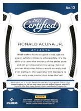 Load image into Gallery viewer, 2021 Panini Chronicles #10 Ronald Acuna Jr. Certified
