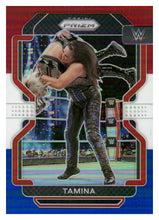 Load image into Gallery viewer, 2022 Panini Prizm WWE #156 Tamina Red, White and Blue
