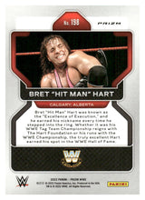 Load image into Gallery viewer, 2022 Panini Prizm WWE #198 Bret The Hit Man Hart Red, White and Blue
