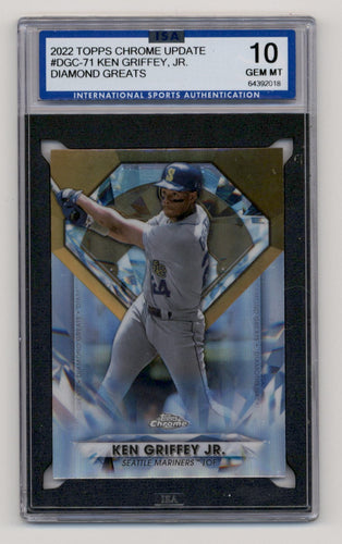 2022 Topps Chrome Update #DGC-71 Ken Griffey Jr. Diamond Greats Die Cuts ISA 10