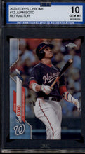 Load image into Gallery viewer, 2020 Topps Chrome #12 Juan Soto Refractor ISA 10
