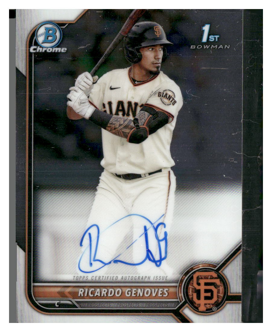 2022 Bowman #CPA-RGV Ricardo Genoves Chrome Prospect Autographs