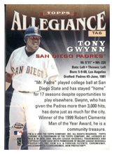 تحميل الصورة إلى عارض المعرض، 2000 Topps Chrome #TA6 Tony Gwynn Allegiance
