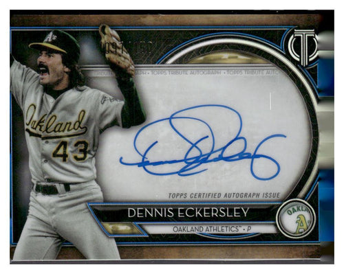 2020 Topps Tribute #TA-DE Dennis Eckersley Autographs Blue #/150