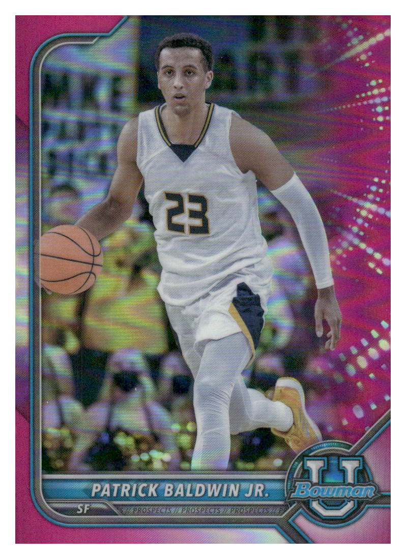 2021-22 Bowman University #90 Patrick Baldwin Jr. Pink