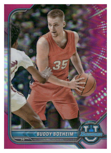 2021-22 Bowman University #100 Buddy Boeheim Pink