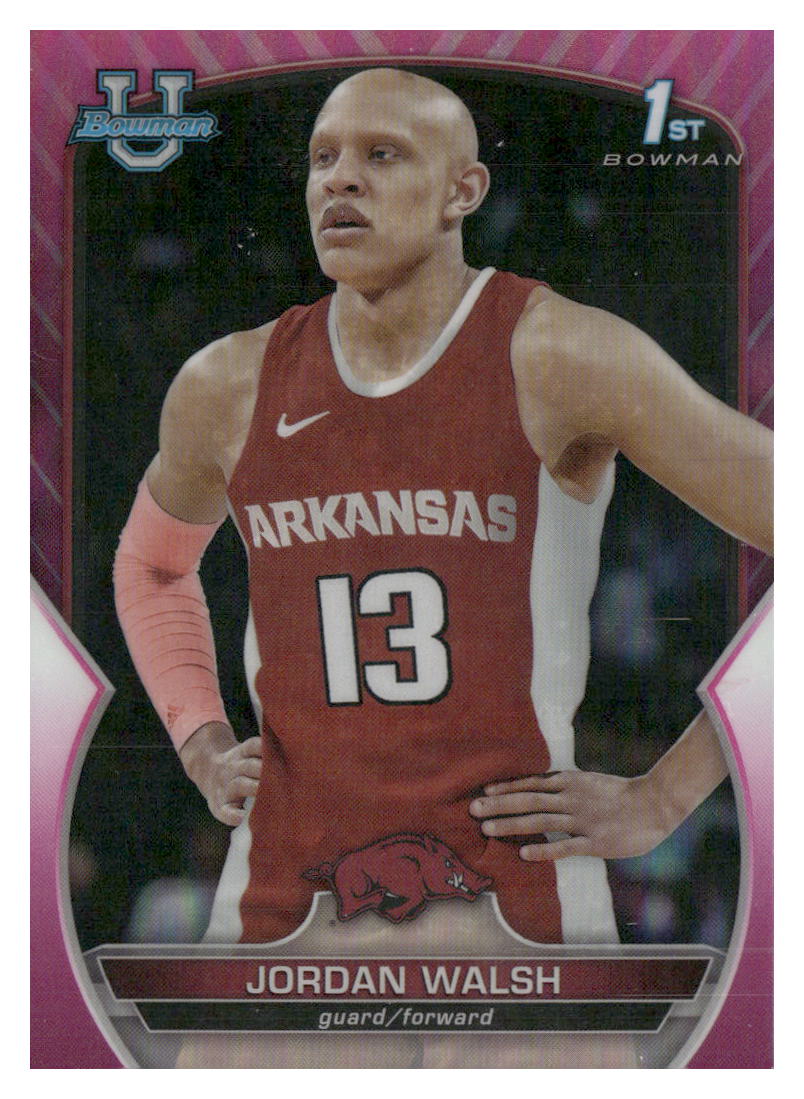 2022-23 Bowman University Chrome #81 Jordan Walsh Pink