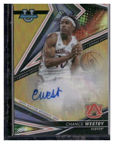 2022-23 Bowman University Best #BOA-CWE Chance Westry Auto Gold Refractors #/50