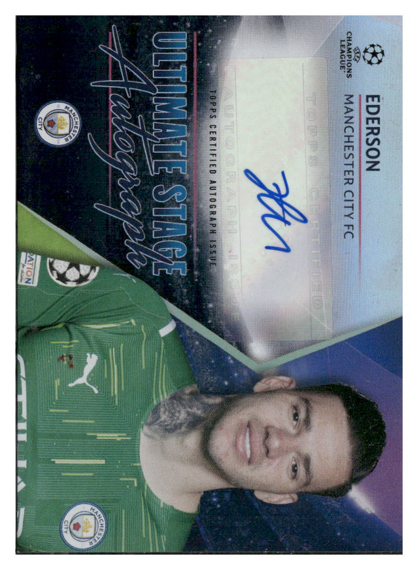 2021-22 Topps UEFA Champions League Ederson Ultimate Stage Autographs Black #/10