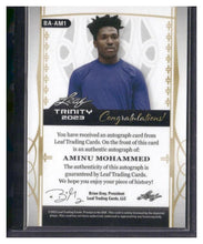 Load image into Gallery viewer, 2023 Leaf Trinity #BA-AM1 Aminu Mohammed Holo Silver
