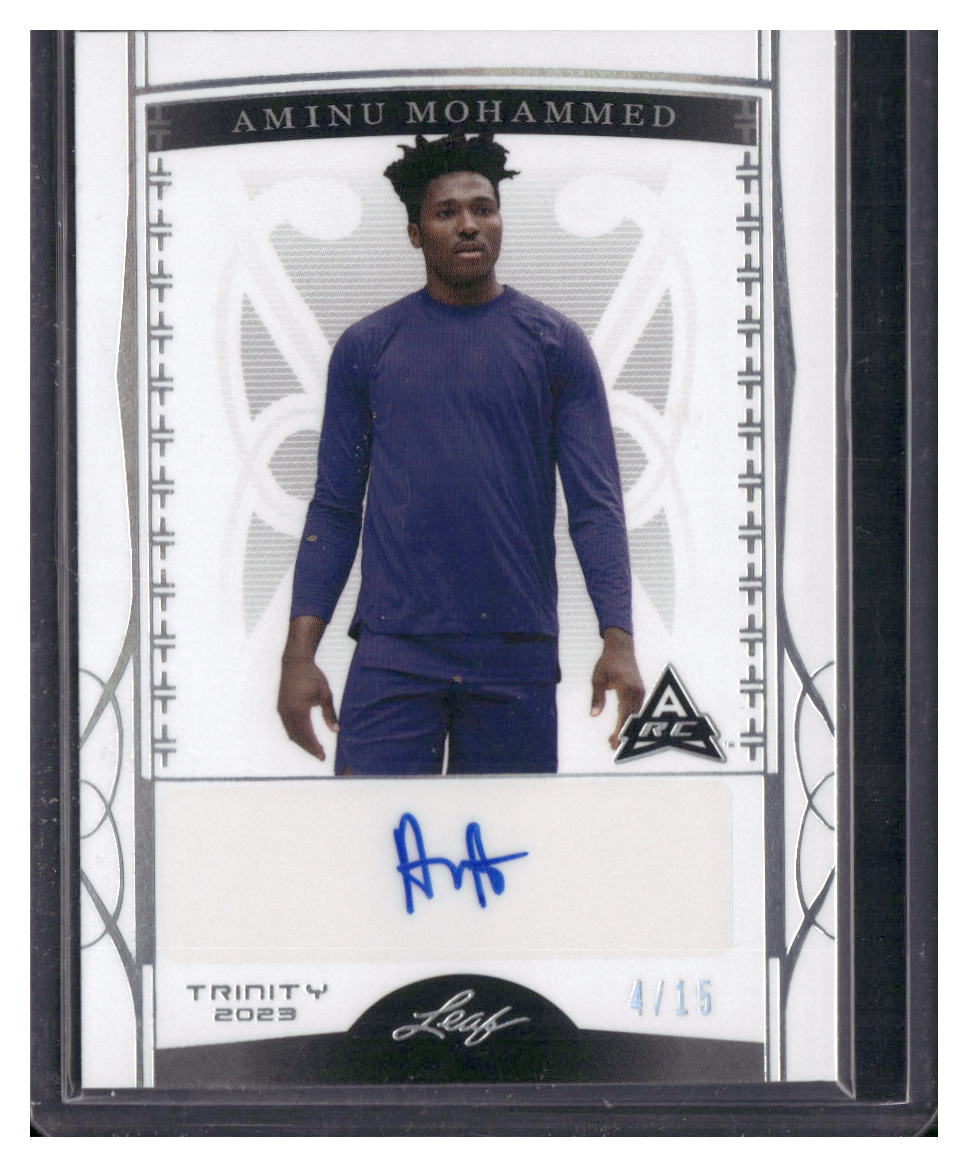 2023 Leaf Trinity #BA-AM1 Aminu Mohammed Holo Silver