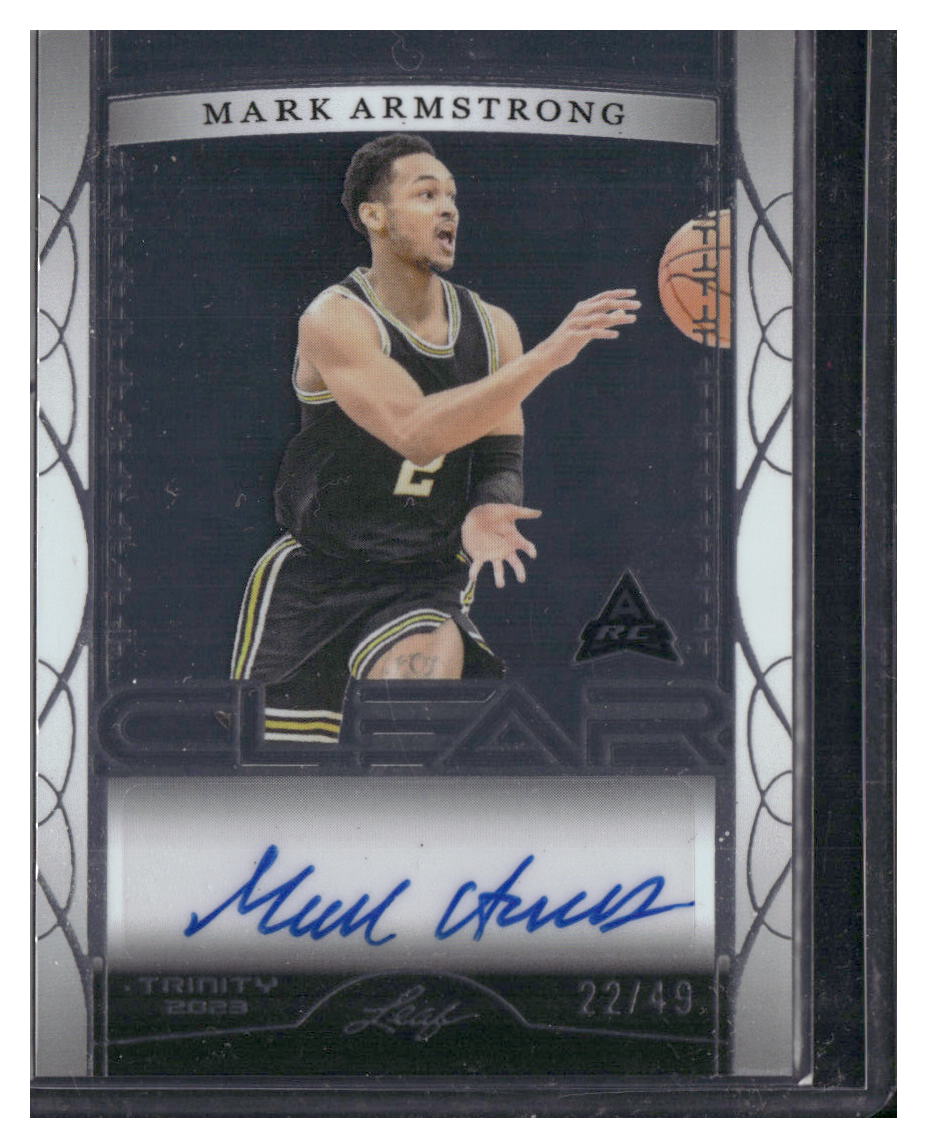 2023 Leaf Trinity #CA-MA1 Mark Armstrong Clear Auto Silver