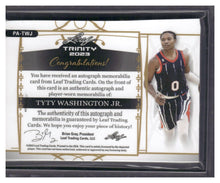 Load image into Gallery viewer, 2023 Leaf Trinity #PA-TWJ TyTy Washington Jr. Patch Autographs Gold
