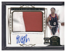 Load image into Gallery viewer, 2023 Leaf Trinity #PA-TWJ TyTy Washington Jr. Patch Autographs Gold
